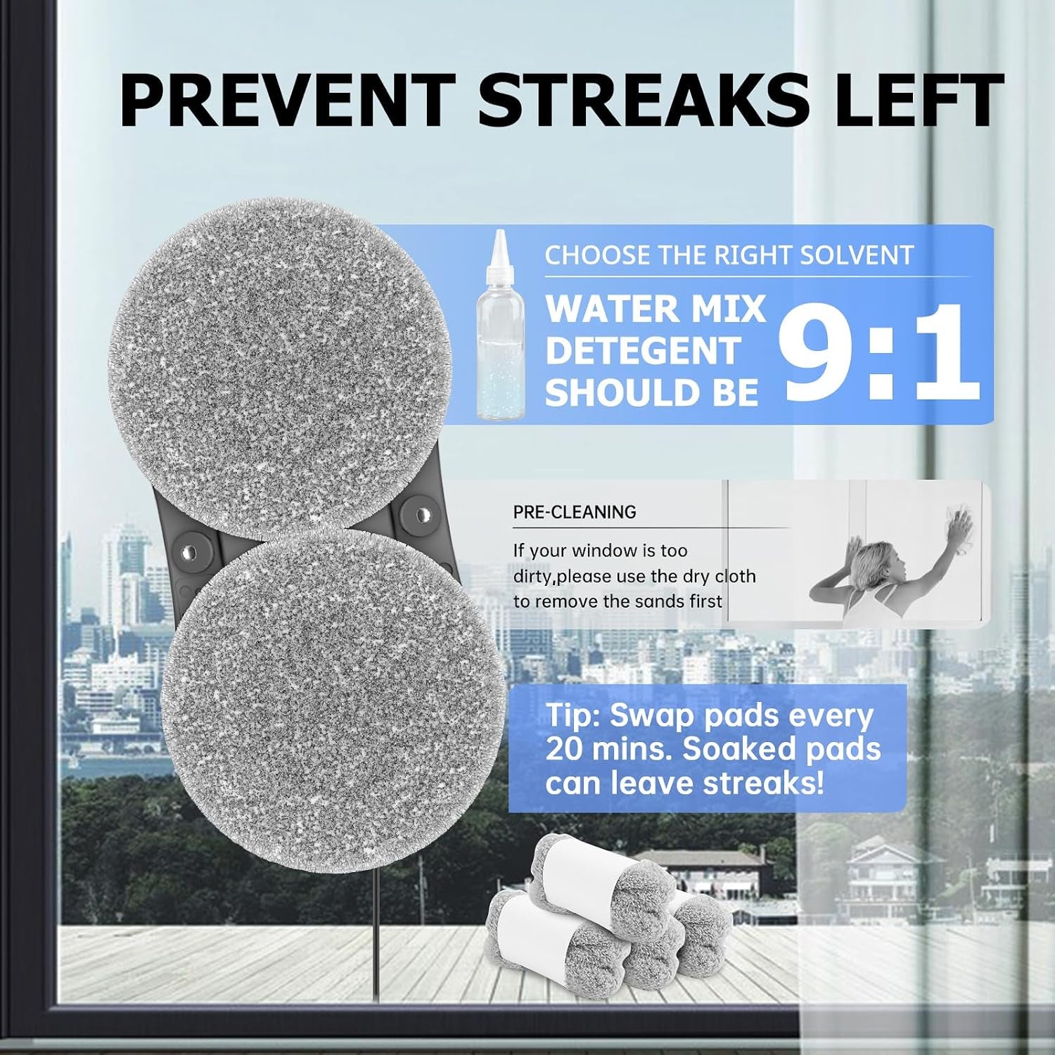 Revolutionize Your Cleaning Routine with the KUIKIBO S1 Window Cleaning Robot - Dual Water Spray, 3500Pa Suction Power, and AI Path Planning for Effortless Window Care!
